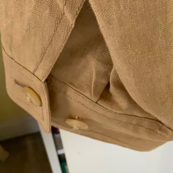 NWOT Tommy Hilfiger Men’s Linen Bomber Jacket. Caramel color. Size Large - Picture 11 of 16